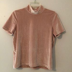 Madewell velvet Mock neck top